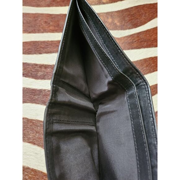 Cavalli Class Men's Black Logo Print Textured Leather Bifold Wallet - Picture 7 of 7